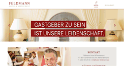 Desktop Screenshot of hotel-feldmann.de