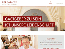 Tablet Screenshot of hotel-feldmann.de